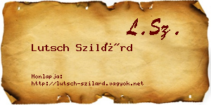 Lutsch Szilárd névjegykártya